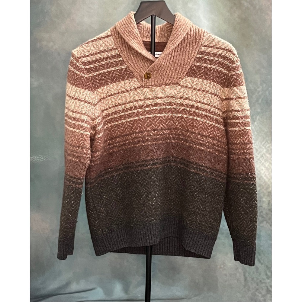 Tommy Bahama Shawl Collar Sweater Men's Small Ombre Merino Wool Alpaca Knit